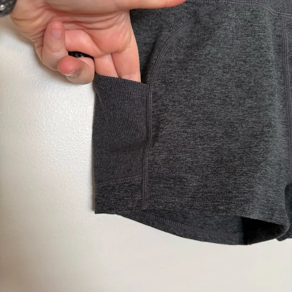 FP Movement Athletic Shorts 2'' Womens Sz M Gray High Rise Pockets Stretch Logo